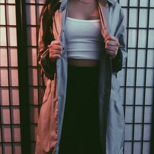 Long windbreaker trench coat